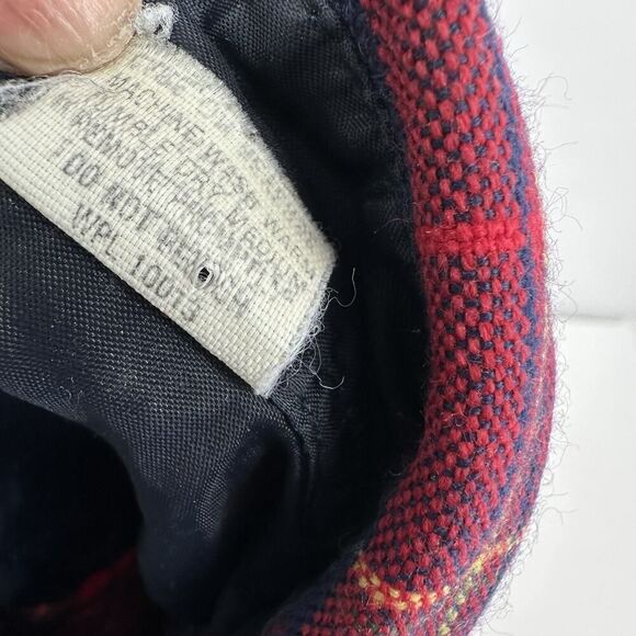 Vintage Outdoor Exchange Flannel Shirt Shacket Red Blue Pockets Mens Large - Picture 9 of 11